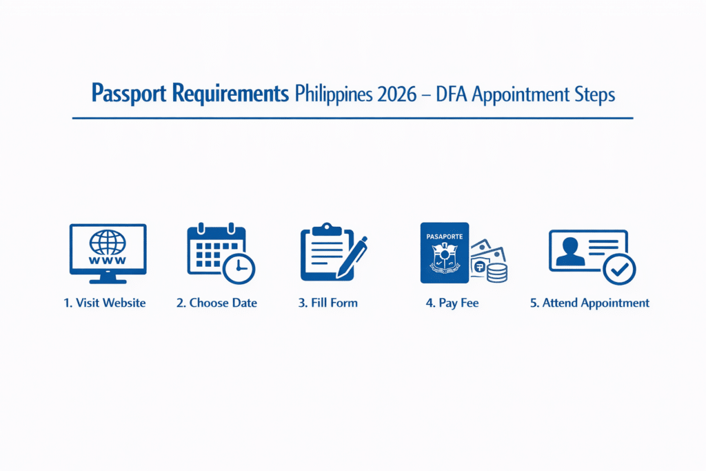 Passport Requirements Philippines 2026 DFA appointment steps