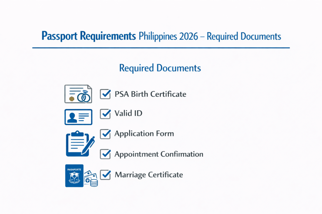Passport Requirements Philippines 2026 required documents checklist