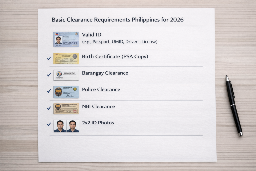Basic Clearance Requirements Philippines