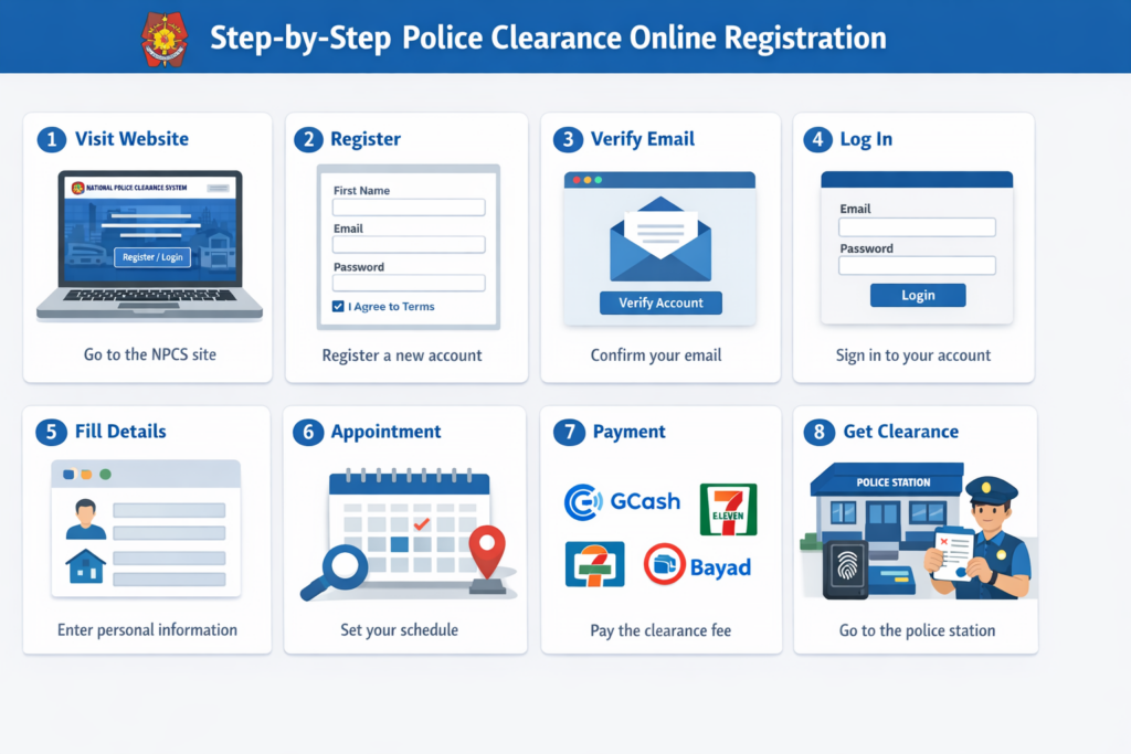 Police Clearance online registration Philippines