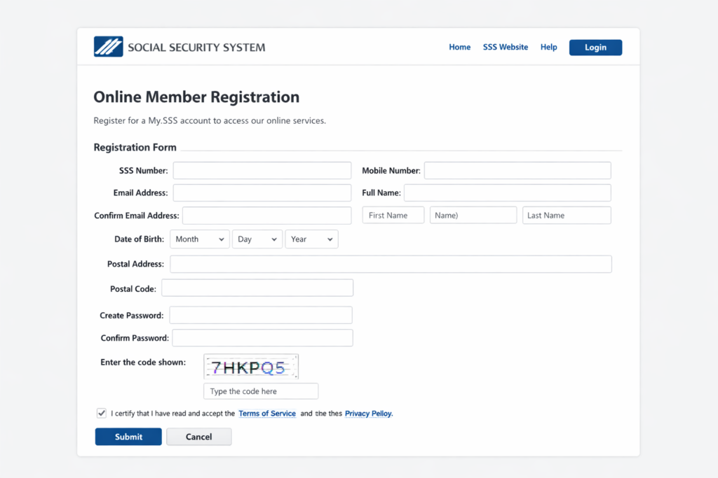 SSS online registration Philippines step by step guide