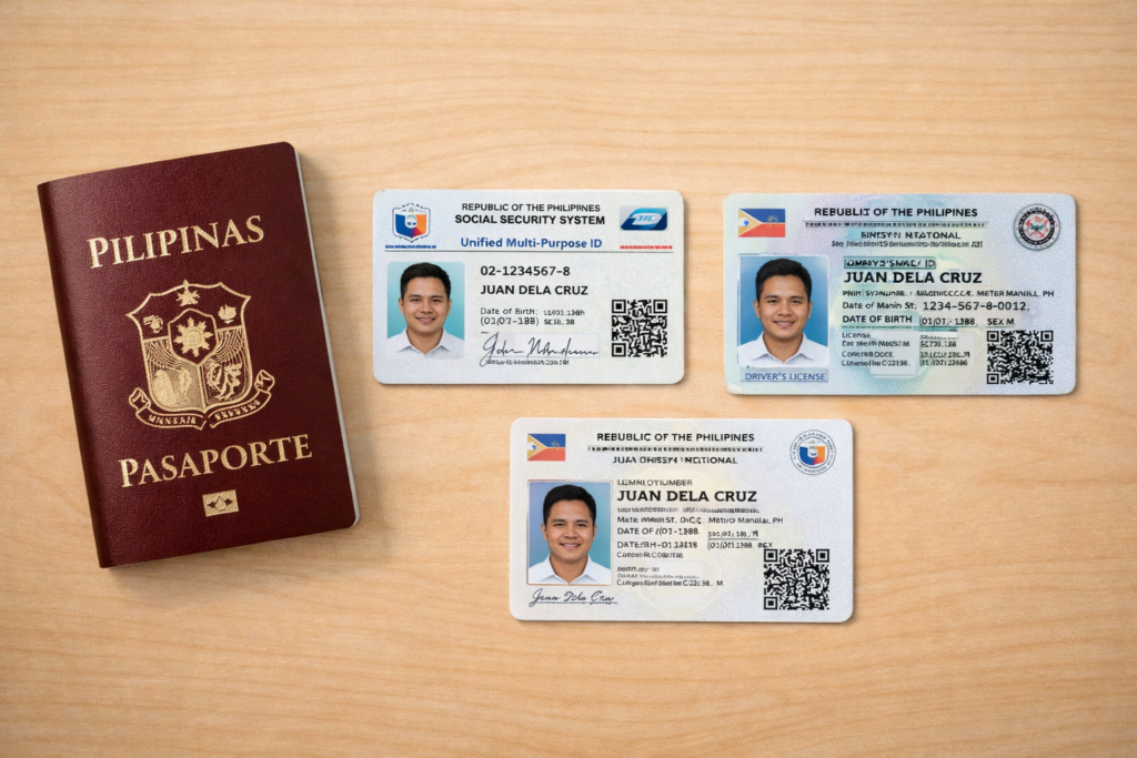 Valid ID Philippines for CENOMAR requirements